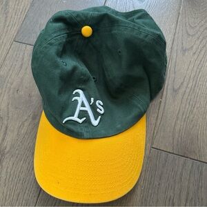 Green and Yellow A’s Baseball Cap